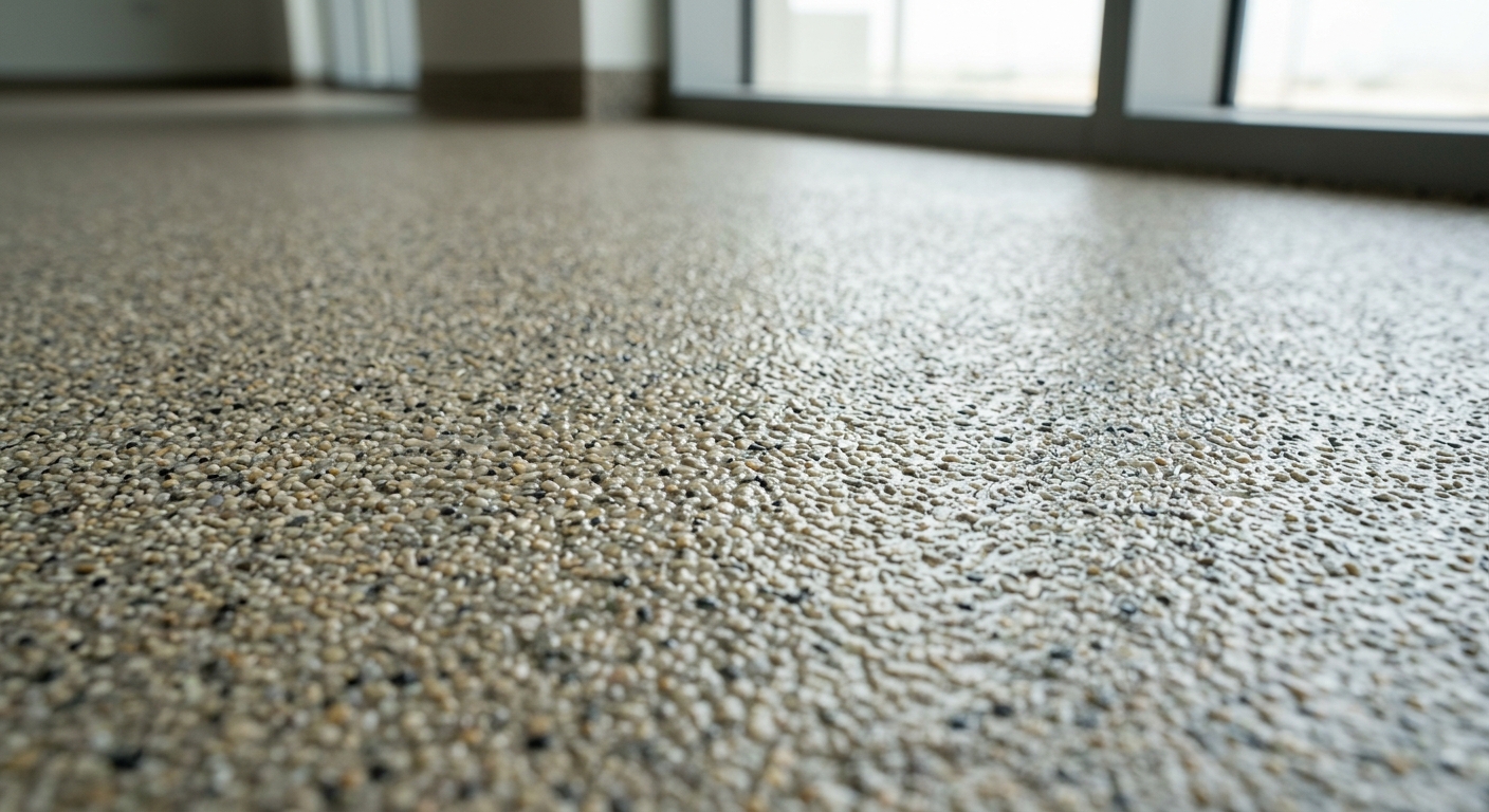 Anti-slip texture on epoxy floor