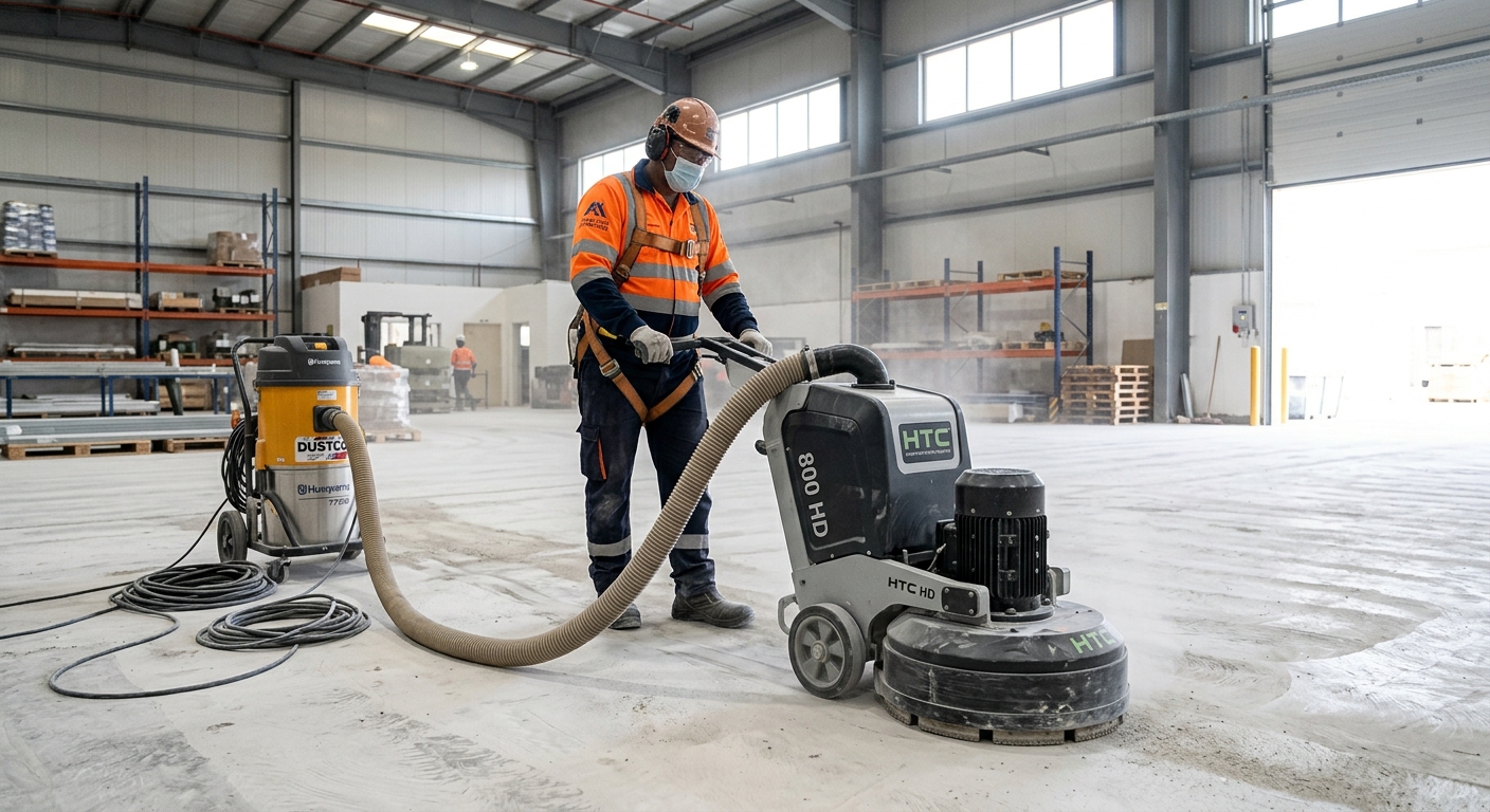 concrete floor diamond grinding machine