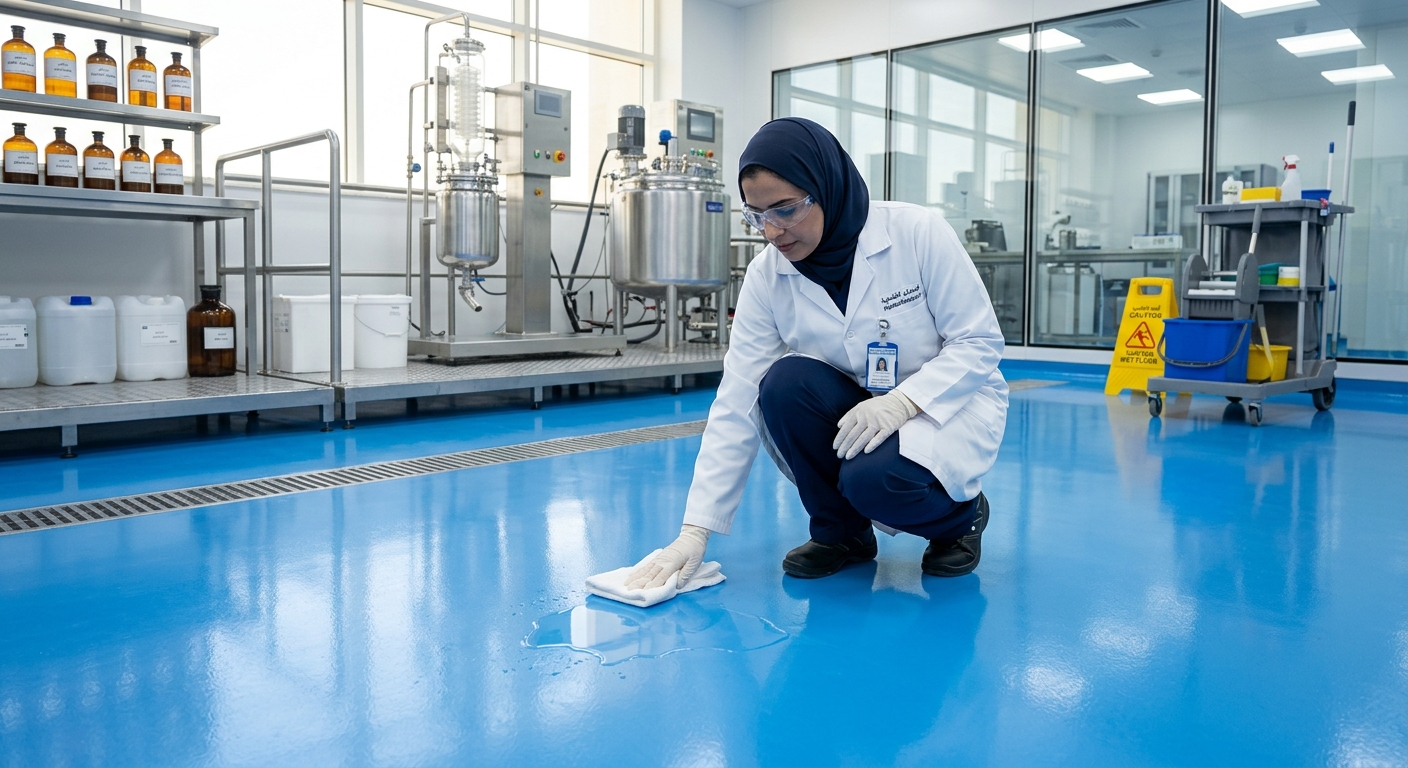 epoxy floor chemical spill resistance