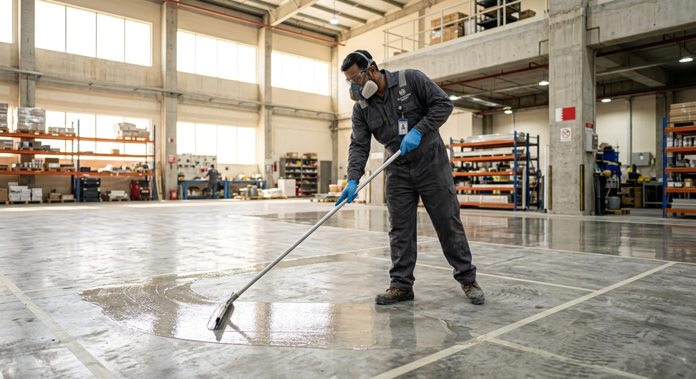 technician applying epoxy primer