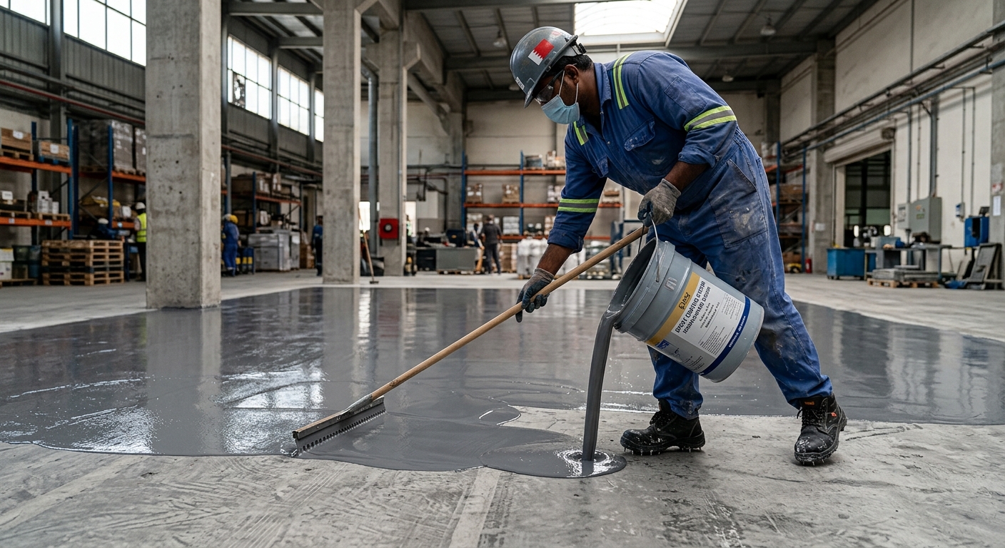 epoxy floor pouring process
