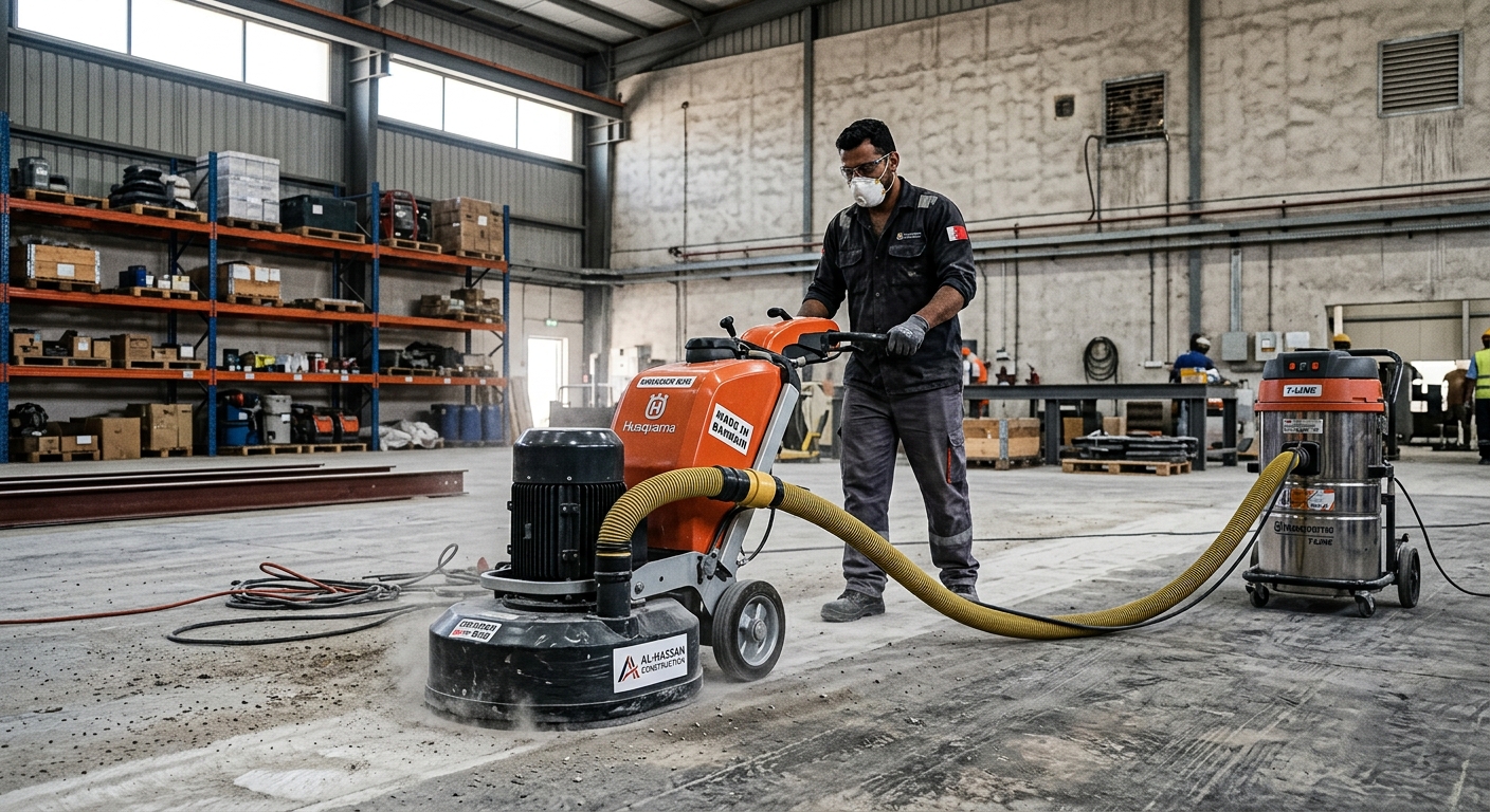 diamond grinder on concrete floor