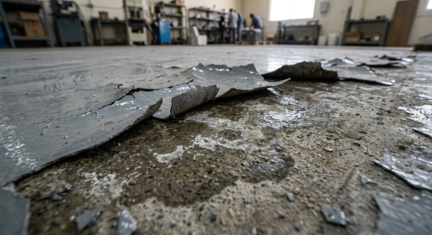 epoxy peeling from concrete