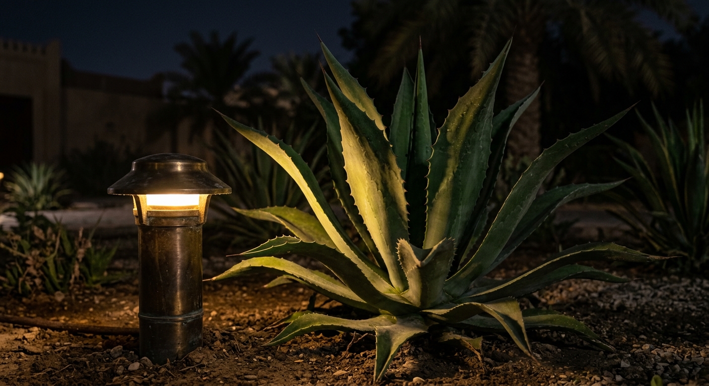 Low voltage brass landscape lighting