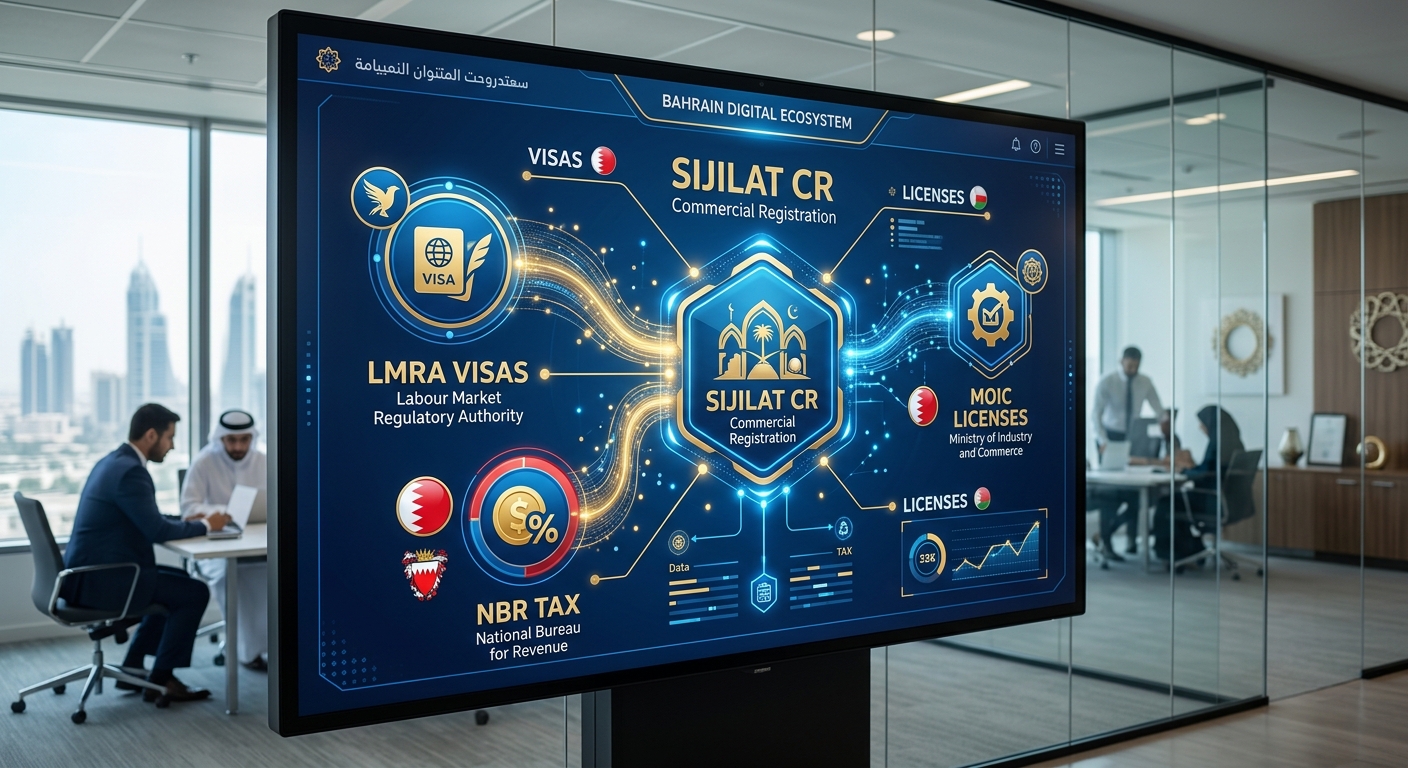 Flowchart showing Sijilat integration